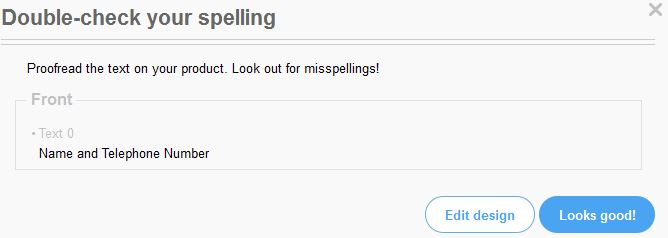 Double-check your design areas