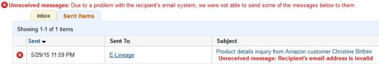 Recipient's email address is invalid