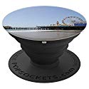 Santa Monica Pier Ferris Wheel and Rollercoaster - PopSockets Grip and Stand for Phones and Tablets 