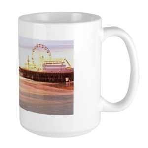Santa Monica Pier Sunrise 15 oz Ceramic Large Mug