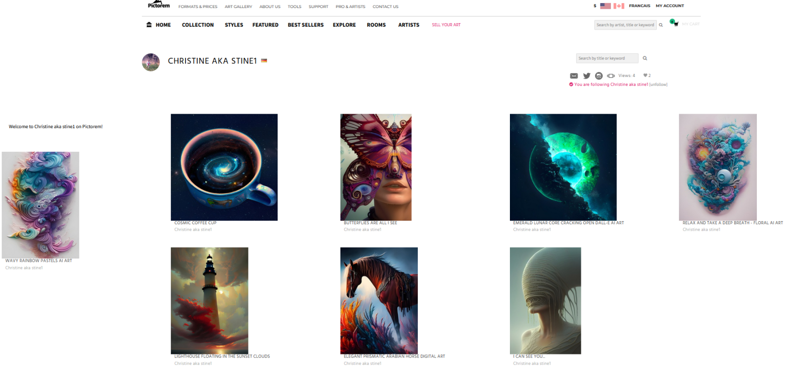 Christine aka stine1 on Pictorem