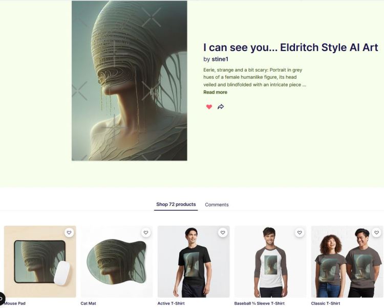 I can see you... Eldritch Style AI Artby Christine aka stine1 on Redbubble